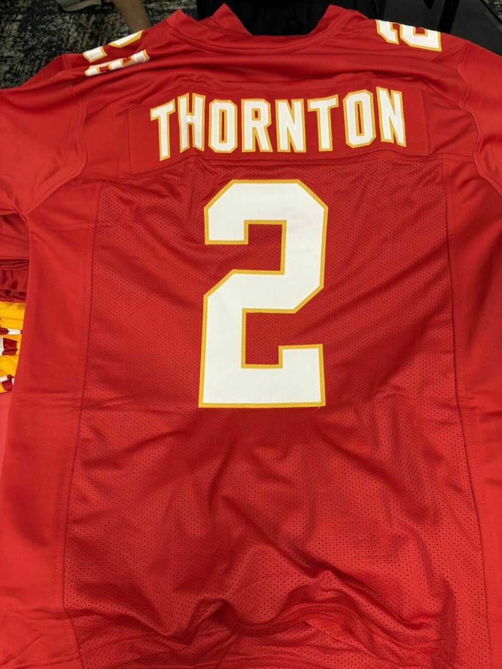 Tyquan Thornton Red Stitched Vapor Jersey